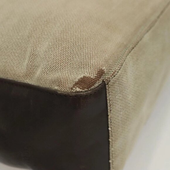 GUCCI Shoulder Bag Canvas Gray Silver - Picture 8 of 14